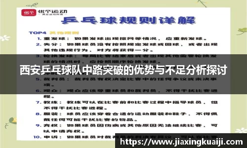 西安乒乓球队中路突破的优势与不足分析探讨